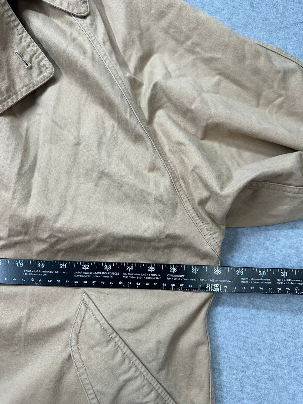 Isabel Marant Trench Coat Double-Breasted Belted Khaki Cotton Women's Size 38 - Picture 15 of 16